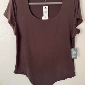 Express Women's Chocolate Brown Bodysuit